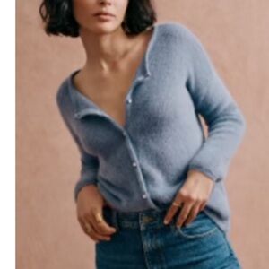 Sezane Gaspard Cardigan Bleu Vintage